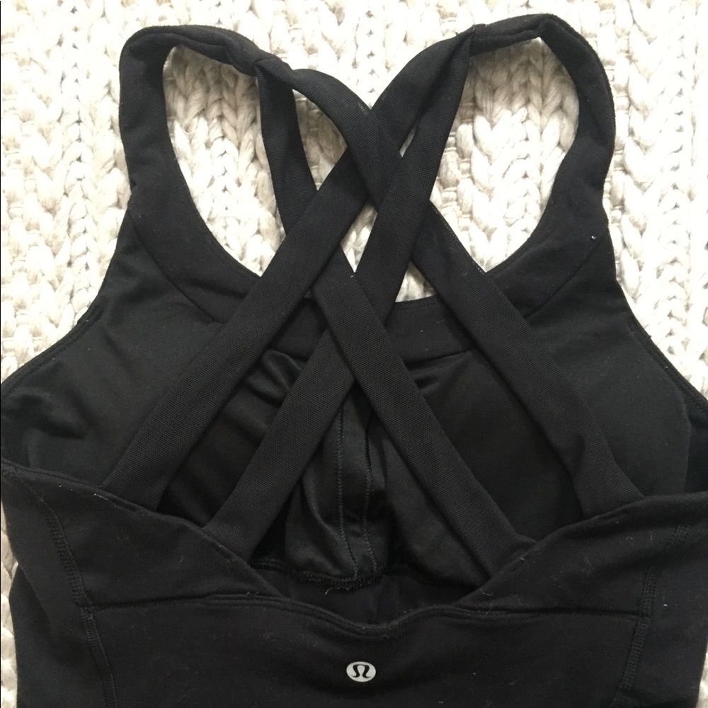 Black lululemon tank top size 4